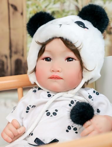 Muñeca Bebé Reborn 18 Pulgadas Conjunto Panda Realista miniatura 1