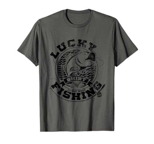 Lucky Fishing Shirt Do No Wash Frase per Pescatore Maglietta
