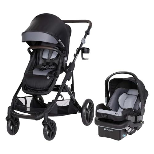 Baby Trend Morph Single to Double Modular Stroller Travel System with EZ-Lift™ Plus Infant Car Seat, Dash Black