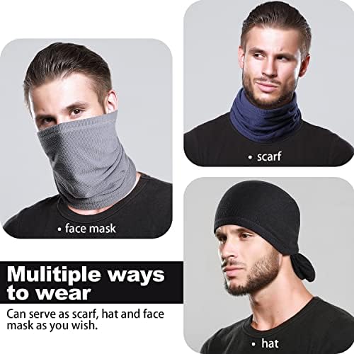 GRNSHTS Neck Warmer Snoods for Men Women, Winter Fleece Neck Gaiter Face Scarf for Outdoor Sports Motorcycle Skiing Running Cycling