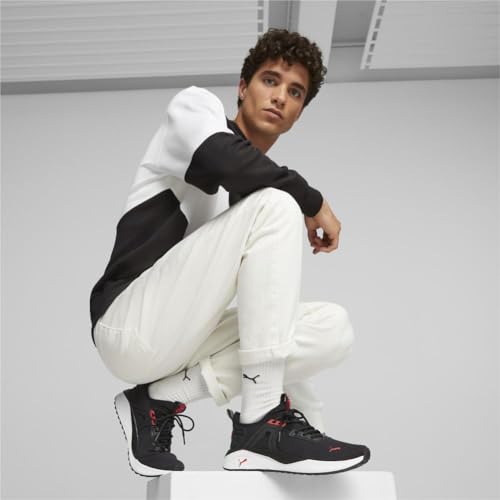 PUMA PUMA Men's Pacer 23 Sneaker, Black-for All Time Red-silver, 8