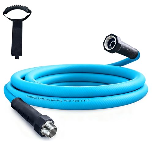Cupohus RV Water Hose 10FT with Strain Relief Ends, Kink-Resistant Drinking Water Hose, 5/8''ID...