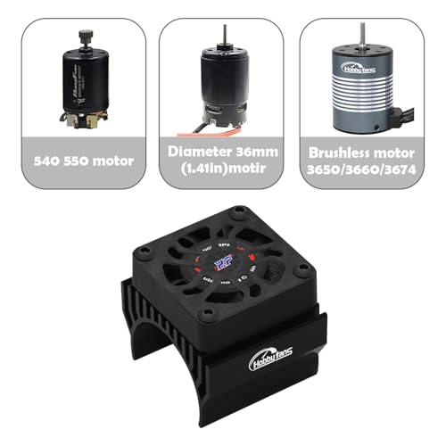 Image of 40mm RC Cooling Fan 28000RPM Brushless Motor Cooling Fan with Carbon Fiber Cover for RC Car 1 /8 1 /10 540 550 F540 3650 3660 Motor