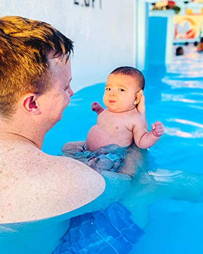 Nageuret Reusable Swim Diaper, Adjustable & Stylish Fits Diapers Sizes N-5 (8-36Lbs) Ultra Premium Quality For Baby Shower Gifts & Swimming Lessons (Fish- Red, Green, Blue) #TOP7