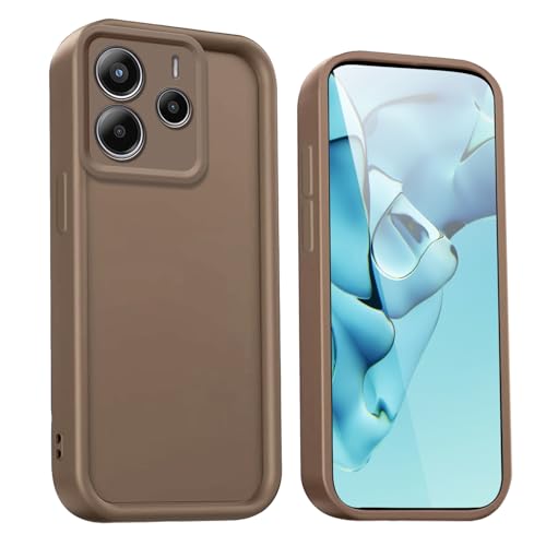 GOGME Funda para Xiaomi Redmi Note 14 5G (Not for 4G) - Carcasa Protectora de Silicona Premium con Diseño Elegante y Antigolpes - Marrón