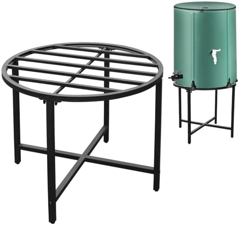 Heavy Duty Stainless Steel Rain Barrel Stand, 1200lb Capacity Wat...