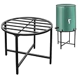 Stainless Steel Rain Barrel Stand, Rain Water Collection Barrel Stand, Heavy Duty Water Collection Base for 45/50/55 Gallon Plastic Rain Barrel