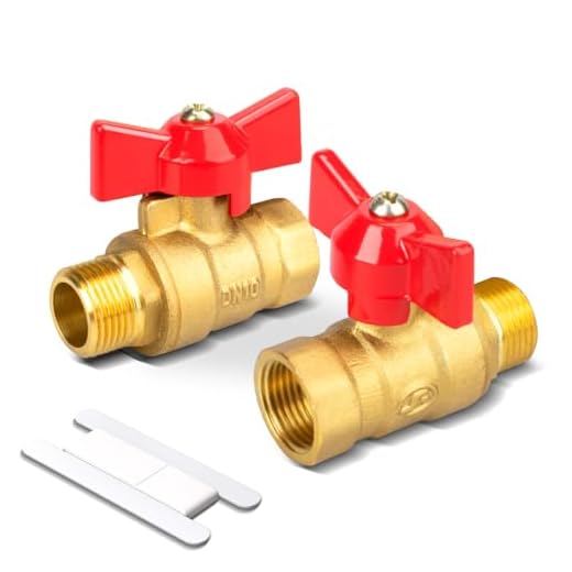 Bwintech 2 Stück 3/8'' BSP-Außengewinde zu 3/8'' BSP-Innengewinde in Messing, Kugelhähne mit Flügelgriff 180 Grad Absperrschalter Betrieb Handgriff Ventil Rohrverschraubungen