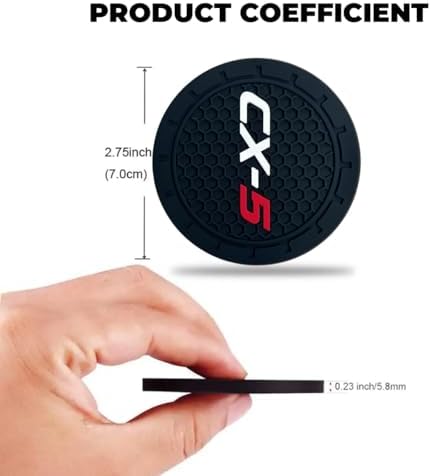 Car Cup Holder Coasters, 2PCS 2.75 Inch Coasters for Mazda CX5 Accessories image 4