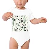 HXshaoye panda Cotton Baby Boy Rompers Baby Boy Outfit for Nap Button Ropa Para Mamelucos 6M