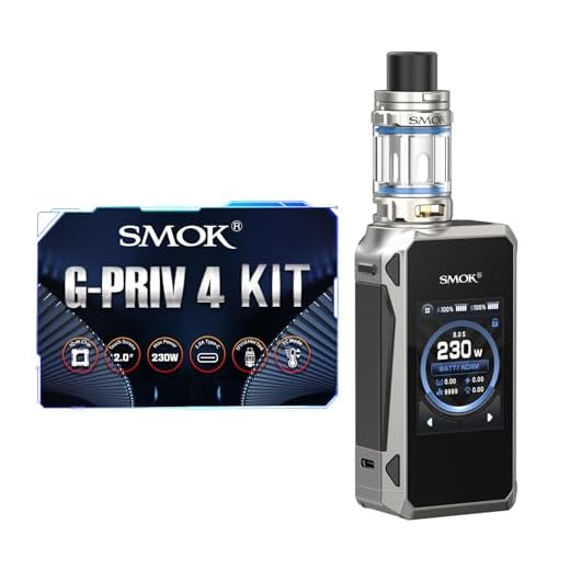 SMOK G-PRIV 4 230W Touch Screen Vape Kit – Dual 18650 Battery Mod with TFV18 Mini 2ml Sub-Ohm Tank | Powerful Cloud Chasing Starter Kit | TPD Compliant - Blue