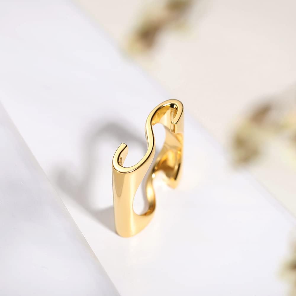 AILIN Custom Initial Rings For Women 925 Sterling Silver Stackable Alphabet Rings 3D Personalized Letter Stacking Rings For Granddaughter Girlfriends Jewelry Birthday Christmas Gifts