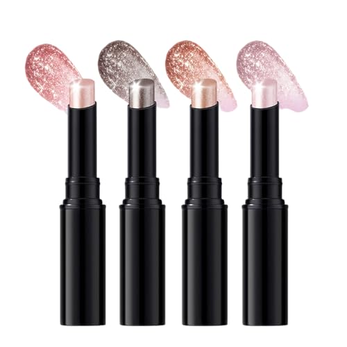 Stick Ombretti | 4 Pezzi di Matite Jelly Shimmer | 1,7 gx4 Illuminante per Occhi,per Appuntamenti Matrimonio Viaggi Vacanze Fest