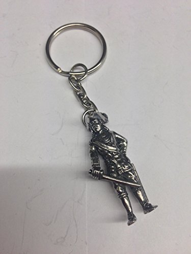 John 'Bart' Roberts WE-PKR2 Figurine de pirate en étain anglais sur anneau porte-clés