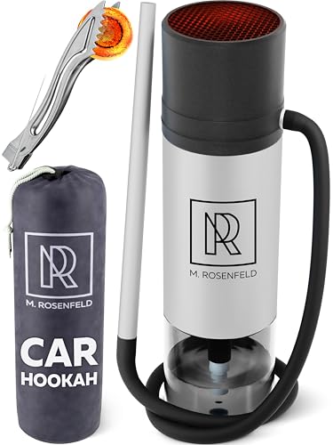 Portable Hookah Set for Travel - Car Hookah with Accessories Personal Hooka Cup with Silicone Hose Easy-to-Clean Design Compact White Hooka Set for Outdoor Use