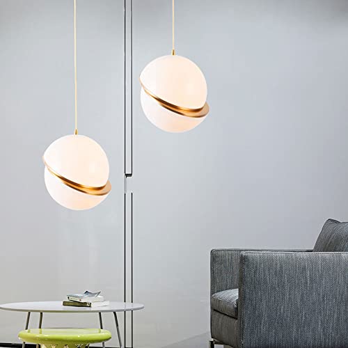 Lámpara colgante dorada de diseño de bola para proyectos de iluminación interior de lujo 3