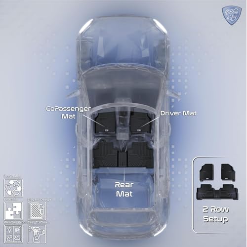Image of Blue Jay Ultra TPE Car Floor Mats for Tata Sierra (2026) | Premium Luxury Mats | Waterproof Washable All Weather Protection | Black