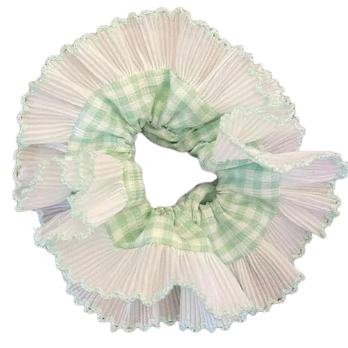 Green Vintage Lace Hair Scrunchies ThickUpdo Oversized Hair Scrunchy Elegant Hair Rope Scrunchy Women Ponytail Holder Large
