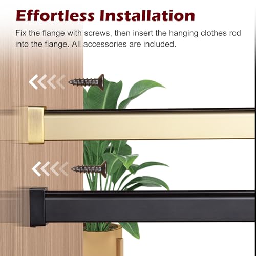 Asta resistente per armadio, 40 cm, con supporti, soluzione robusta per riporre vestiti, facile da installare in stanze o negozi