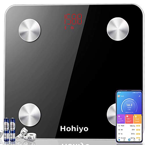 Body Fat Scale,Scales for Body Weight,Weight Scales for People Bathroom Scales digital weight,Body Fat Rate/Weigh/Bone Mass/Muscle Mass,Health Management Through APP via Bluetooth