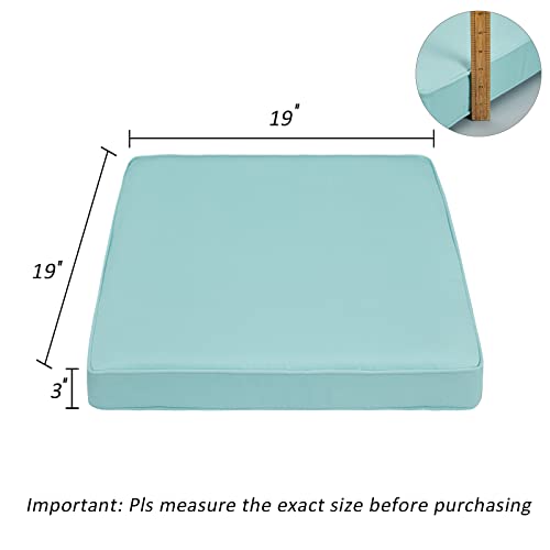 Jmgbird Outdoor Chair Cushions 19 X 19 Inch, Set Of 2 Outdoor Seat Cushions For Patio Furniture, Water Resistant Square Corner Patio Cushions For Garden Sofa Couch Chair Pads With Adjustable Straps #TOP1