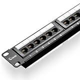🔌Professional 24‑Port Cat6a Patch Panel: Effortlessly expand your network with our Cat6a patch panel 24 port designed for structured cabling systems. This heavy‑duty network patch panel supports Cat6, Cat5e, and Cat6a cables, making it ideal for new ...