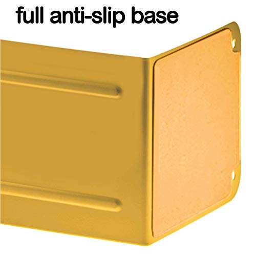Acrimet Bookends for Shelves, Non-Skid Book Holder, Heavy Duty Book Stopper, Steel Metal Book Ends Storage for Home, Library, 6 7/8" H x 4" W x 4 1/2" D (Yellow) (1 Pair / 2 Pieces) by Acrimet - Image 2