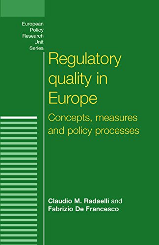 Regulatory Quality in Europe (European Policy Research Unit) (English Edition)