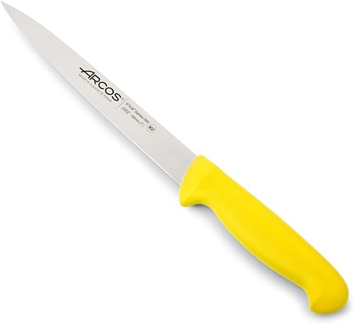 Miniatura 7 de ARCOS Cuchillo de filete de acero inoxidable nitrum de 7 pulgadas. Mango ergonómico de polipropileno y hoja de 7.480 in. Cuchillo afilado para
