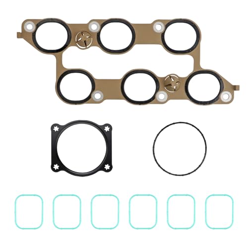 Juego de juntas de colector de admisión superior inferior compatible con Chevy Cadillac Buick GMC Vehicle Camaro Caprice Colorado Impala ATS CTS SRX XTS Enclave Canyon Acadia Terrain, reemplaza