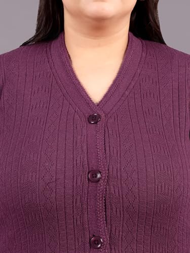 Image of HIFZAA Plus Size Sweater for Womens Woolen Full Sleeve Cardigan 3XL 4XL 5XL 6XL