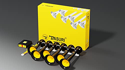 Basuri® Air Horn 18 Baby Shark 2.0 Sounds For Bus, Truck And Heavy Duty Vehicles Only (Black) (12 Volts) #TOP13