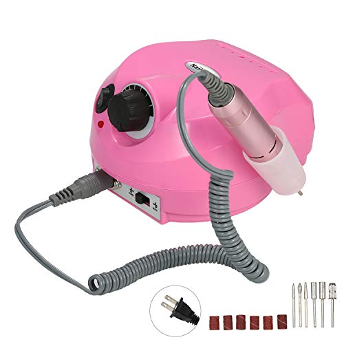 Polisseuse, Nail Drill machine électrique 30000/20000 RPM E Lime à ongles -file électrique Grinder Polisseuse Kit manucure pédicure Drill for ongles Gel(blanc)