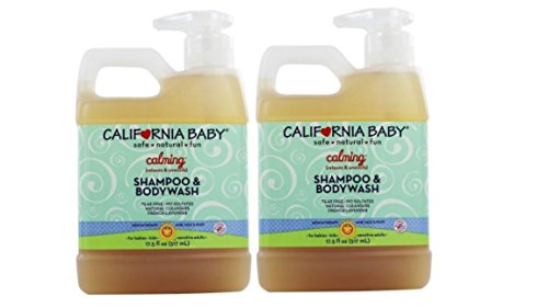 Image of California Baby Calming Lavender Shampoo and Body Wash | 100% Plant-Based (USDA Certified) | Allergy Friendly | Baby Soap and Toddler Shampoo for Dry, Sensitive Skin | 518 mL / 17.5 fl. oz (Pack of 2)