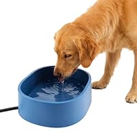Beheizter Wassernapf für Hunde, 3,5L Beheiztes Frostschutz Tränkebecken, Haustier Trinkbrunnen mit Heizung, Temperaturregelung 25-35°C, BPA-frei, beißfester 2m Stahlkabel, für Katze Hund draußen