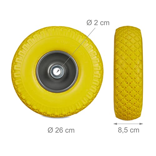 Roue de diable increvable en caoutchouc Relaxdays pour charge lourde - 4