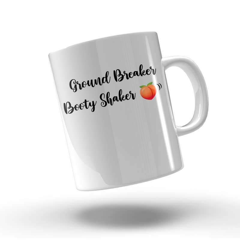 Aries Black White Ceramic Coffee/Tea Mug 350 ml | Ground Breaker Booty Shaker Perfect for Gifting