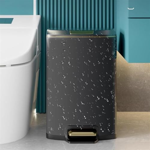 Cubo de basura cocina papelera baño hogar acero inoxidable 8