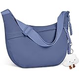 Aucuu Crossbody Bolso de Nylon, Bolsos Bandolera Moda Bolso para Mujer, Bolsos Cruzados con Cremallera, Correa Ajustable, Múltiples Bolsillo, para Compras Colegio Trabajar Viajar