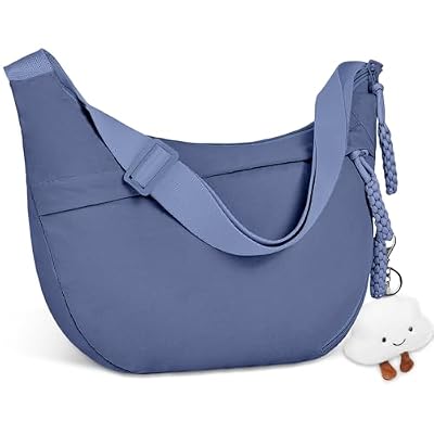 Aucuu Borsa a Tracolla Spalla, Borsa a Tracolla Mezzaluna da Donna, Borse a Spalla in nylon, Messenger Crossbody Bag per Shopping Viaggio