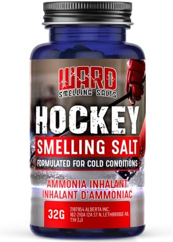 Hockey Smelling Salts by Ward - Stronger Than AMPULES! Smelling Salt Specially Formulated for Cold Temperatures - Skate Faster, Shoot Harder, Win More! Specifically Developed for Hockey
