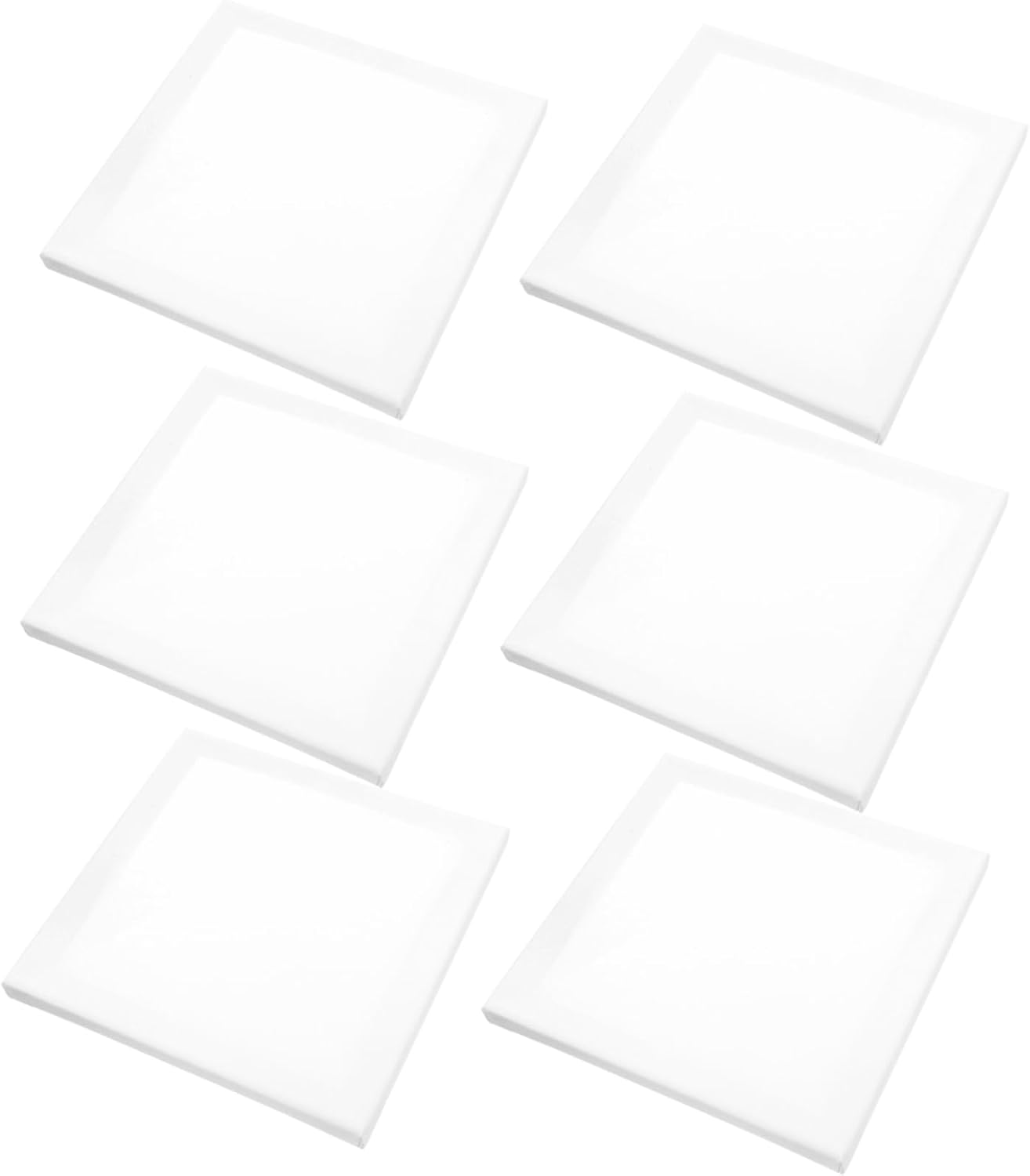 6pcs Unfinished Canvas Painting Boards Fabric Draw Supply for Oil Painting Canvas Panels