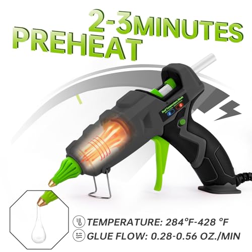 ThinkLearn 60/100W Dual Power Hot Glue Gun Kit with 15 Glue Sticks (7/16"), Heavy Duty Large Glue Gun for Crafts, DIY, Home Repairs - Gray - Image 8