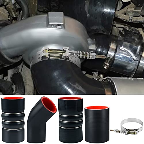 Turbo Intercooler Boots Clamps Kit Intercooler Hose Compatible With 2003-2007 Ford F250 F350 6.0L Diesel #TOP6