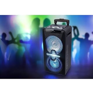 Enceinte - Muse M-1920DJ - avec Batterie, 300 W, CD, Bluetooth et Effets Lumineux (USB, AUX, Télécommande) Noir