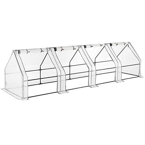 Christow Large Grow Tunnel Cloche Garden Polytunnel Greenhouse With Reinforced Cover (choose 1.8m, 2.7m or 3.6m long)