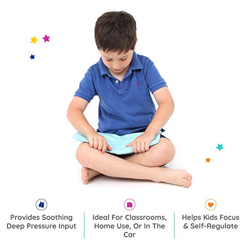 Fun And Function Wipe Clean Weighted Lap Pad For Kids With Sensory Issues & Special Needs - Sensory Weighted Lap Pad For Kids 50 Pounds - Weighted Lap Blanket - Weighted Calm Down Corner Supplies #TOP2