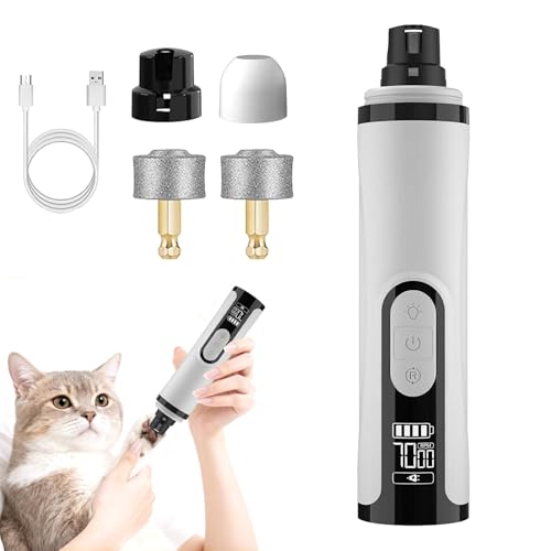 Moulin à ongles pour chien rechargeable 2000 mAh avec têtes interchangeables pour chat - 2