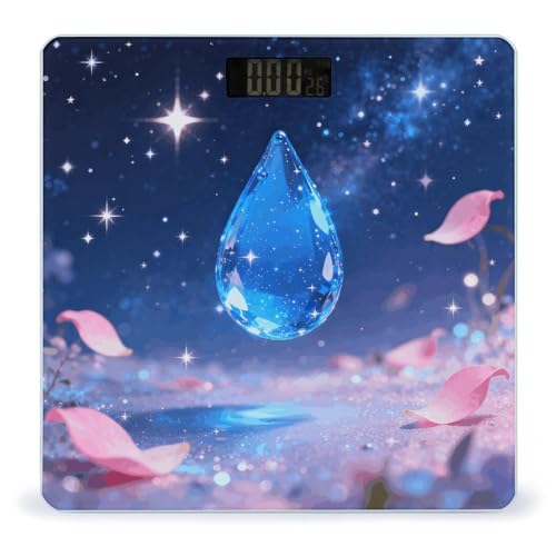 Báscula digital para baño con plataforma de vidrio templado miniatura 1