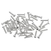sourcing map M1.6-0.35 x 8mm Phillips Flachkopfschrauben 100 Stück Flache Rundkopfschrauben 304 Edelstahl Kreuzschlitz Antrieb Maschinenschrauben Hardware Verschluss für Möbel Verbindung – Ansicht 1